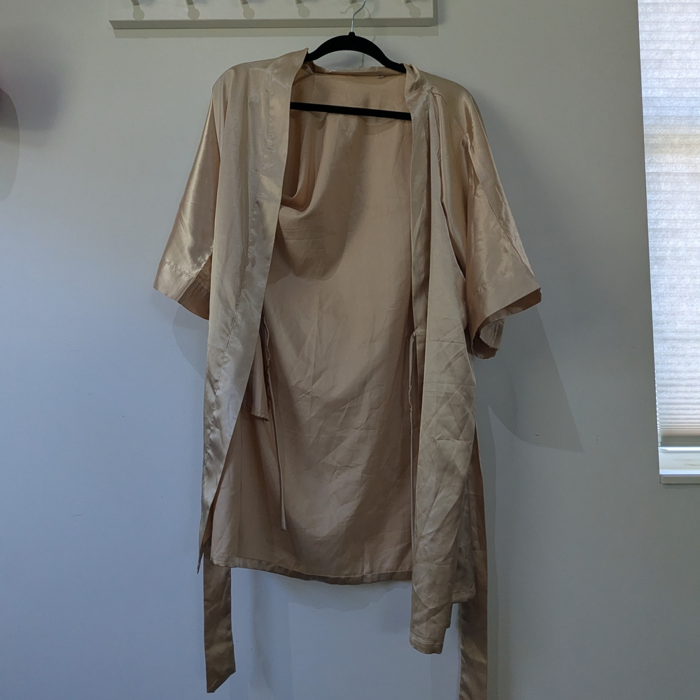 Amazon Women's Satin Robe - Beige